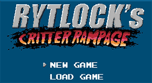 Rytlock’s Critter Rampage title screen